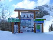 Information board at the mountain station
