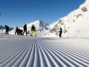 Very good slope grooming in Kühtai