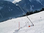 Snow-making lances on some slopes