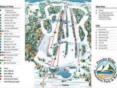 Trail map Powder Ridge Mountain Park & Resort