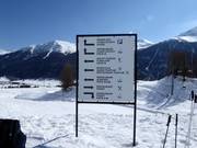 Signage in the Zuoz ski area
