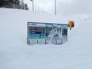 Trail map and signage in the Snow King Mountain ski area