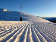 Very good slope grooming in the Crans-Montana ski area