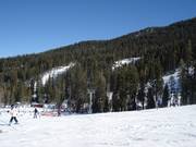 View of the slopes in the Sierra at Tahoe ski resort