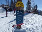 Monster X snow groomer in the Taynton Bowl