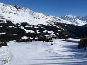 Easy slopes at the Plaghera mid-station