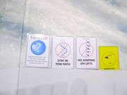 Information in the ski hall at the platter lift