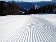 Perfectly groomed slope in the Sillian ski area