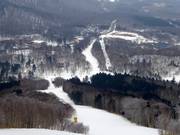 View of the easy slopes in the lower part of Sahoro