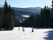 Easy slope in the ski resort