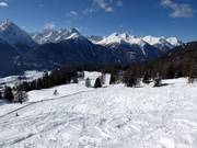Powder slopes all the way down to Ftan