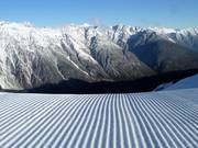 Groomed slope at Venet