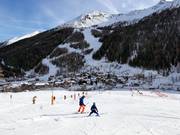 Practice slope at the Gampenlift