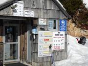 Information at the lift entrance