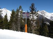Slope signage at Klausberg