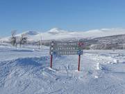 Slope signage in the Ramundberget ski area