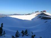 Reservoir for snowmaking at the summit of the Steinplatte