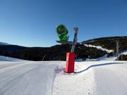 High-performance snow cannons in the Les Angles ski area