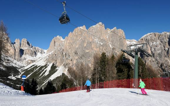 Skiing near Vigo di Fassa