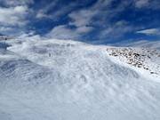 Mogul slope in the ski resort of Coronet Peak