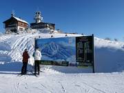 Information board at the mountain station