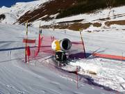 Efficient snow cannons in the ski resort of Peyragudes