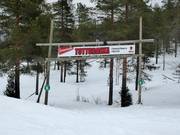 Slope signposting in the ski resort of Ounasvaara