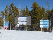 Digital trail map and slope signage in the Big Sky ski area