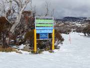 Slope signage in the Perisher ski resort