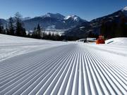 Freshly groomed Gamskar descent