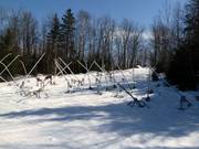 Mobile snow cannons are waiting for their next deployment