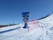 Efficient snow cannon in the ski resort of Geilo