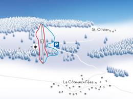 Trail map La Côte-aux-Fées