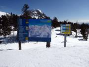 Information board and signage at the Zirbenwaldbahn