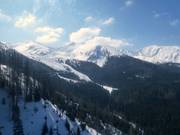 View of the slopes at the Goryczokowa double chairlift