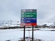 Slope signage at Mt. Buller