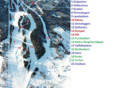 Trail map Gol Skisenter – Skagahøgdi