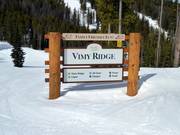 Signage in the ski area