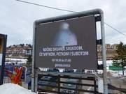 Digital display at the valley station