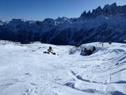 Powder slopes in the ski area