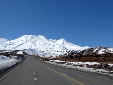 Manawatu-Wanganui: access to ski resorts and parking at ski resorts – Access, Parking Tūroa – Mt. Ruapehu
