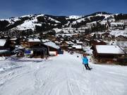 Some accommodations in Schönried are located right on the slopes.