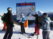 Information board with slope map at Roßkopf