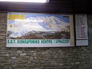 Nostalgic piste map in the Chalet Fterolakka