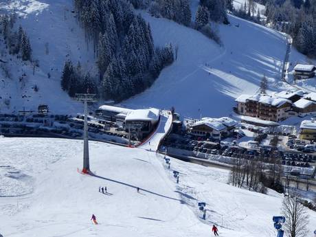 Berchtesgaden Alps: access to ski resorts and parking at ski resorts – Access, Parking Hochkönig – Maria Alm/Dienten/Mühlbach
