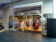 Well-equipped shop at the ski hall