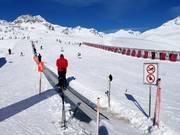 Beginner area Nalunsin (Motta Naluns - mountain station gondola Scuol)