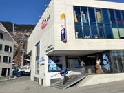 Well-maintained valley station area in Blatten