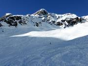 Ungroomed, unsecured ski area