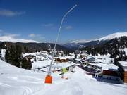 Snowmaking with lances at the Engländerlift